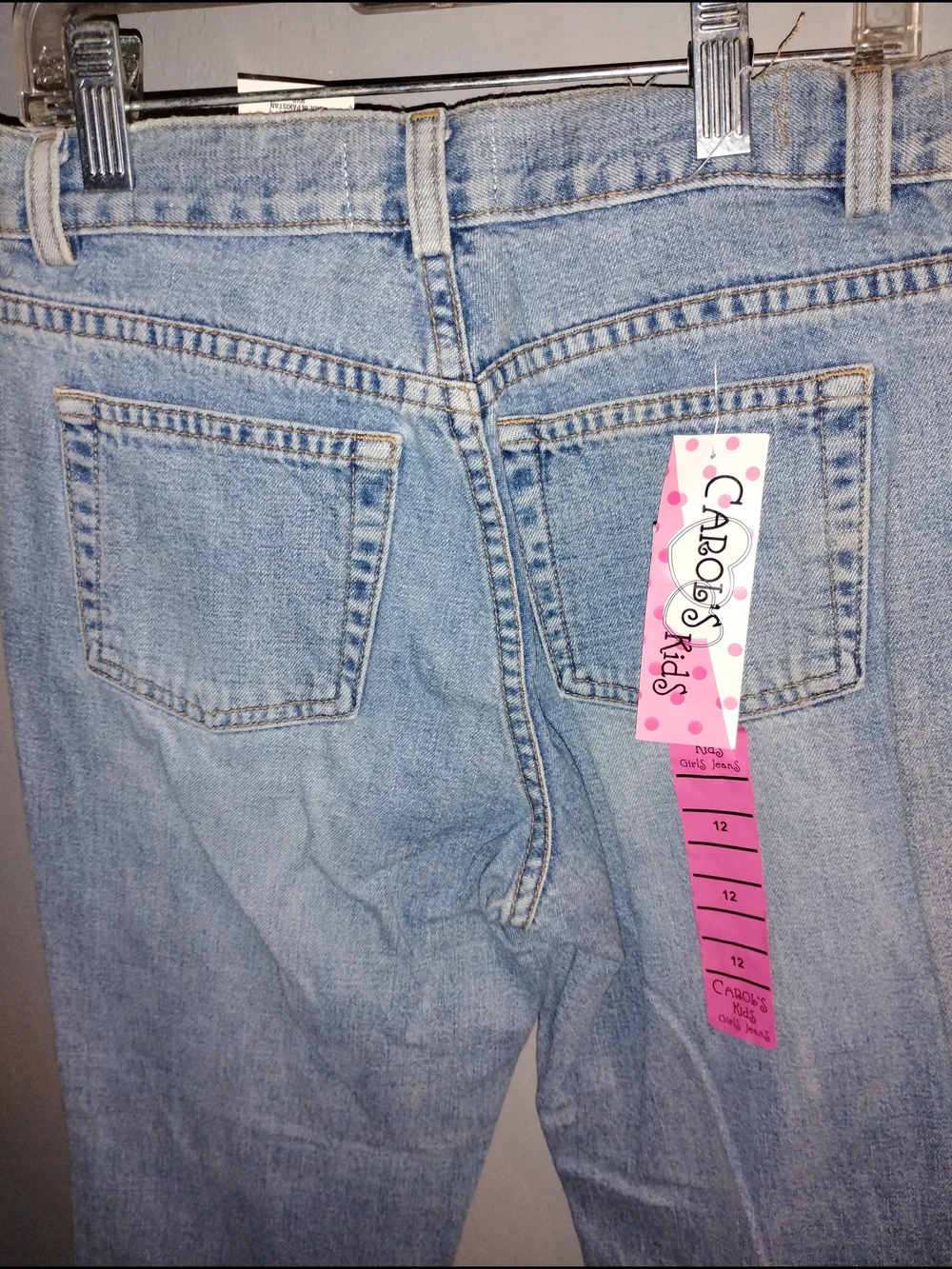NWT CARILS Kid's Light Wash Girls 12 Capri Jeans